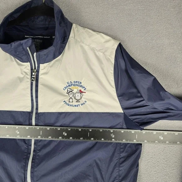 Ralph Lauren Golf Jacket Mens Medium Blue White US Open Pinehurst Volunteer 2014